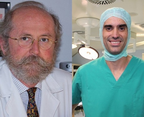 Los doctores José Ignacio Undabeitia y Jesús Moreta, del Hospital San Juan de Dios de Santurtzi