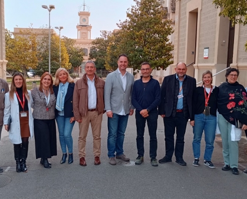 Representantes del Hospital San Juan de Dios de Santurtzi en el Parc Sanitari Sant Joan de Déu