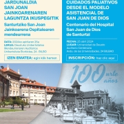 cartel jornada modelo cuidados paliativos San Juan de Dios