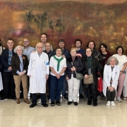 Foto de familia del encuentro, en el vestíbulo del Hospital San Juan de Dios de Santurtzi – copia San Juan de Dios de Santurtzi acoge un encuentro de los equipos de atención espiritual y religiosa de los hospitales comprendidos en la Diócesis de Bilbao