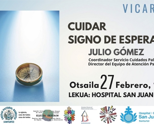 El Hospital San Juan de Dios de Santurtzi acoge mañana la conferencia ‘Cuidar, signo de esperanza’