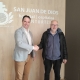 Vicente Fernández Zurita y Pako Bartolomé, tras la firma del convenio