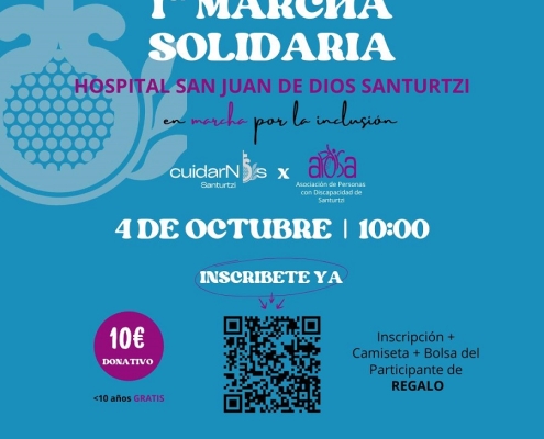 El Hospital San Juan de Dios organiza una marcha solidaria el 4 de octubre en Santurtzi a favor de APDISA
