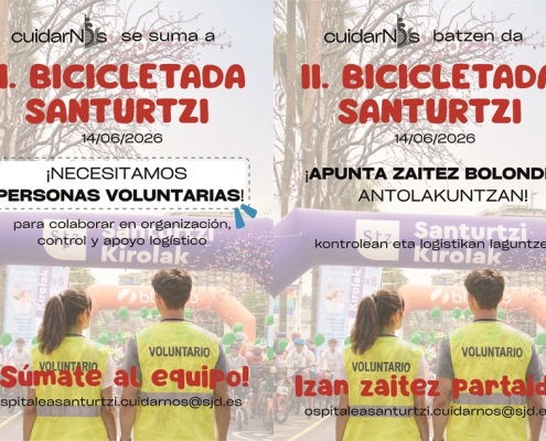 El evento anual de CuidarNos en 2026 será la II Bicicletada Santurtzi: ¡buscamos voluntarios!